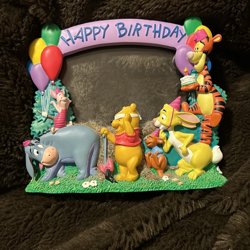 Disney Winnie the Pooh Happy Birthday Frame 6 1/2 by 6 1/2 - Picture 9 of 9